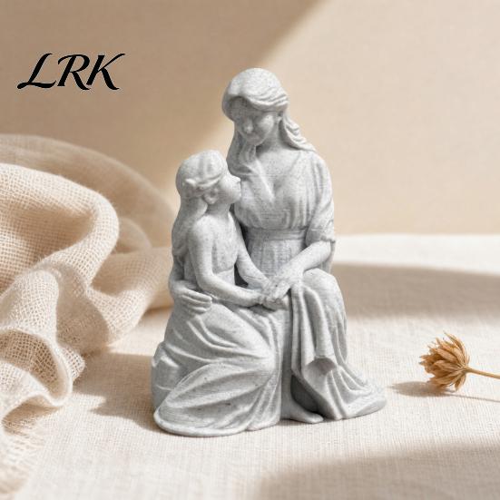 Фигурка в классическом стиле, 3D-печать, фигурка матери и дочери, статуэтка мамы и обнимающейся дочери, любящая прочная арт-скульптура, душевный домашний декор
