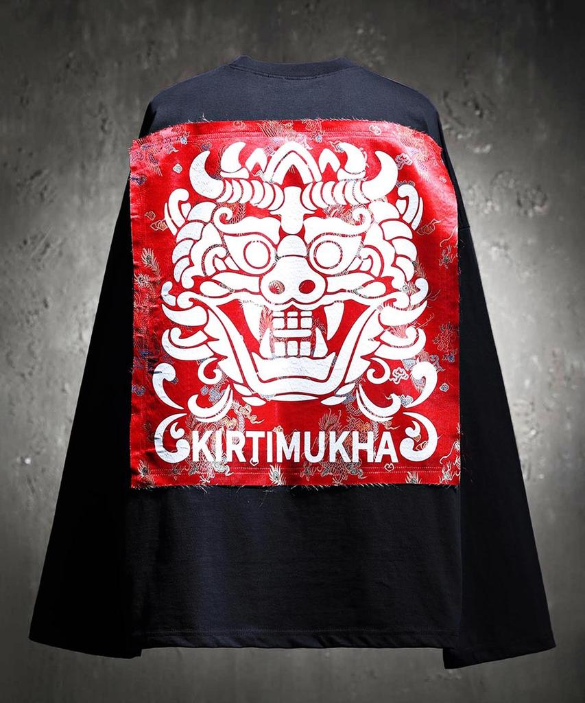 Kileutimuka Красная Восточная Тканевая Нашивка Футболка Черная