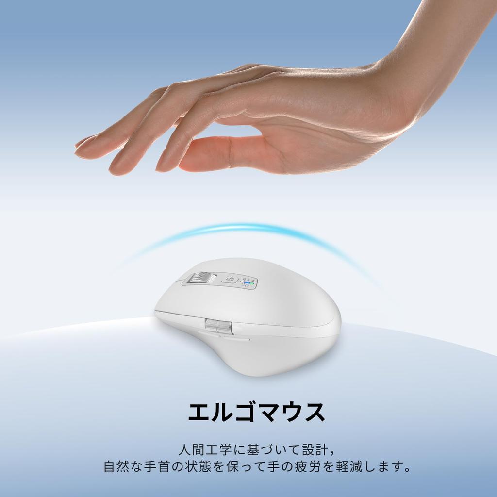 Беспроводная Bluetooth-мышь INFINMIND с боковым большим пальцем DPI Легкие батарейки AA Белый Высокоскоростная прокрутка, Прокрутка, Переключение, Совместимость с несколькими устройствами,