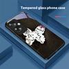 Градиентная бабочка для Oppo A79 5G 58 78 74 60 4G Reno 11F Realme GT 6 11 Note 50 10 C55 X2 Закаленное стекло Черный чехол для телефона