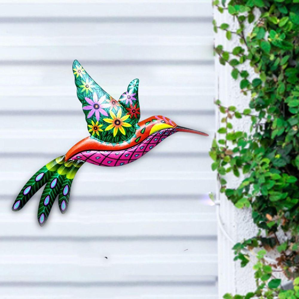Iron Art Handmade Craft Metal Wall Hanging Hummingbird Decorations Sculptures Ornaments