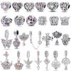 Heart Zircon Charm Bead Charms Authentic Classic copper Plated Lotus Angel Bead Charms Compatible With Bracelets Women Do It Yourself Jewellery Fine G