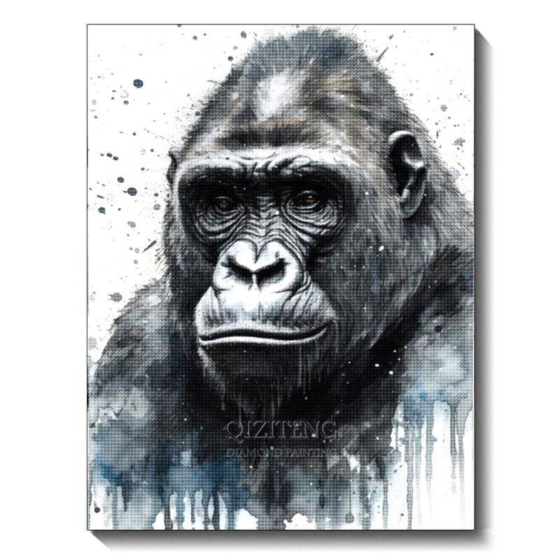 Черно-белая картина с изображением животных, алмазная живопись, собака, 5D, полная алмазная мозаика, вышивка крестом, набор для украшения дома своими руками