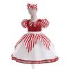 Girls Christmas Dress Red Sequin & Satin Princess Ball Gown with Detachable Bow New Year Wedding Prom Party Tutu Skirt
