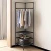 Corner Multi-Layer Coat and Clothes Rack, Floor-Standing Bedroom Storage