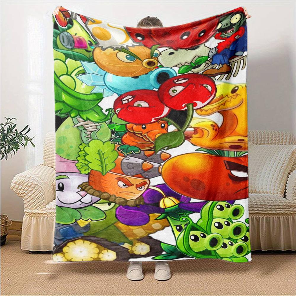 Plants Vs. Zombies Blanket Soft Warm Cozy Suitable for Office Bedding Seaside All-Season Use Warmthful Decor Birthday Christmas Gift Blanket