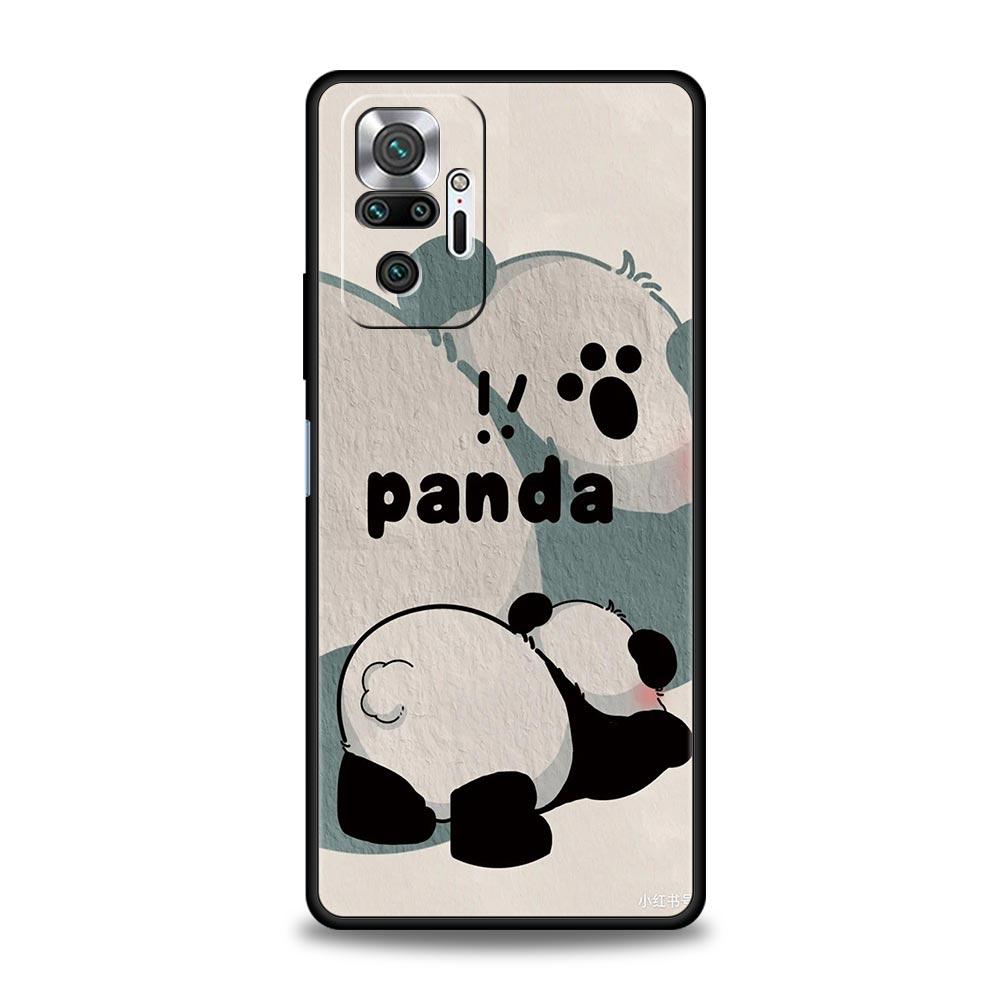 Baby Panda Phone Case Cover for Redmi 14C 10C Note 15 14 13 12 10 11 K40 Pro Plus 5G Soft TPU Shockproof Shell Fundas Capas Bags