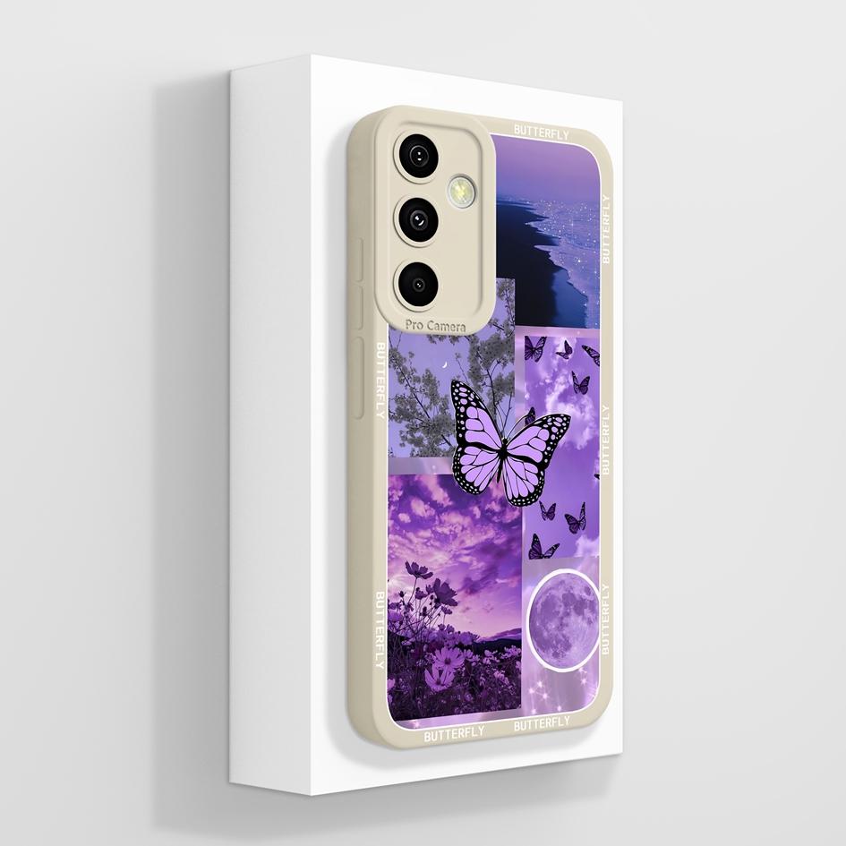 Мягкие чехлы для Samsung A55 C55 M55 A35 M35 F14 F15 Shell Pretty Sunflowers Golden Lotus Тонкий силиконовый легкий защитный корпус для Samsung Capas