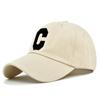 New Fashion Baseball Cap Unisex C Letter Summer Sun Hat Women 100% Cotton Visor Hats Men Embroidered Bone Peaked Cap