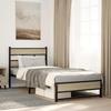 VidaXL Metal Bed Frames Without Mattress Sonoma Oak 100x200 Cm 4017267