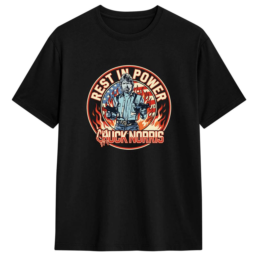 Unisex Women TShirt Chuck Norris T Shirts Harajuku  Beach Tee Shirt Y2K Basic Cotton Tops Plus Size