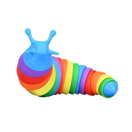 Игрушка-антистресс Слизень, подвижная, тянущаяся гусеница, сенсорная игрушка, портативная, для путешествий, гнущаяся, красочный червячок, сувениры для вечеринок