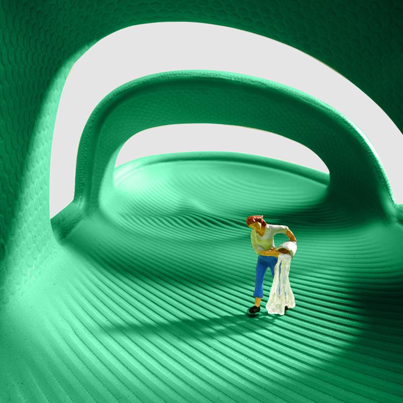 2025 new two-wear women's slippers, sandals, macarons, heightened non-slip outsole, breathable and non-smelly feet