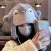 Winter Warm Earflap Hat Cold Protection Beanies Caps Sweet Plush Hat  Kids Adult Gifts