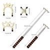 Retractable Billiards Cue Stick Bridge Pool Cue Snooker Pool Bridge Stick with 3 Removable Brass