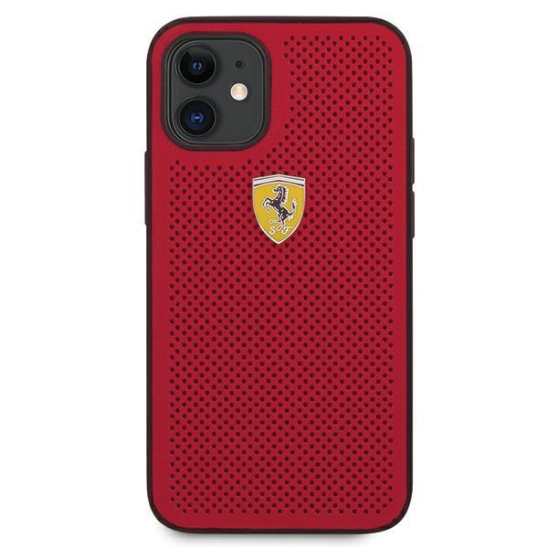 Etui do iPhone 12 mini Ferrari On Track Perforated Czerwone