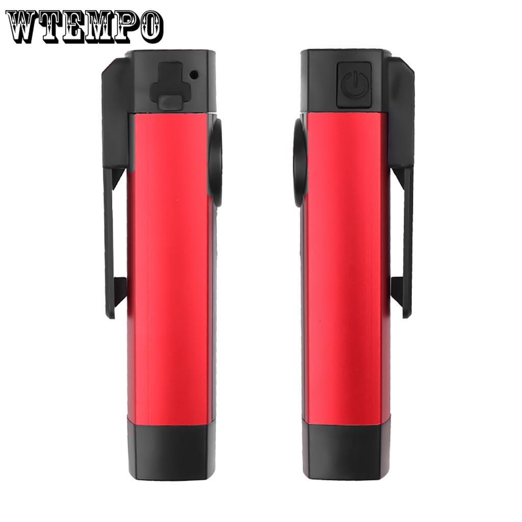 Multifunctional COB Work Light USB Charging Red Light Warning Light LED Flashlight with Magnet Portable Maintenance Lamp
