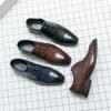 Gentleman Fashion Business Leather Shoes Mens Office Shoes Lace-up Shoes Office Shoes Luxury Leisure Italy Style Plus Size 38-48