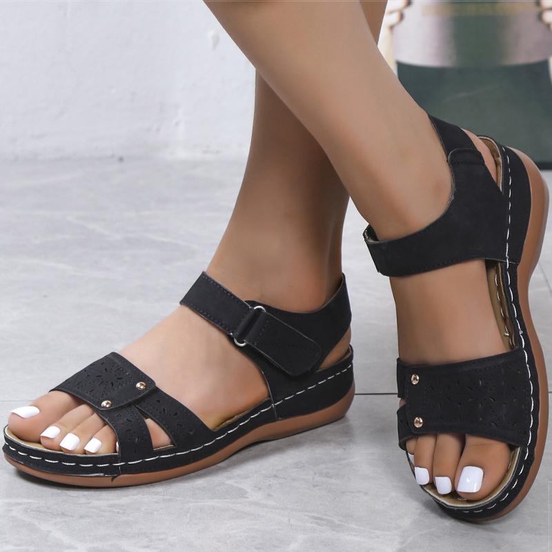 Fashion Women Sandals Classics Summer Sandals Shoers Women Elegant Low Heels Sandalias Mujer 2024 New Summer Shoes Female Wedge Sandals