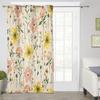 Delicate Blooming Wild Flower Window Curtains For Living Room Luxury Bedroom Decor Drapes Kitchen Window Treatments Curtains
