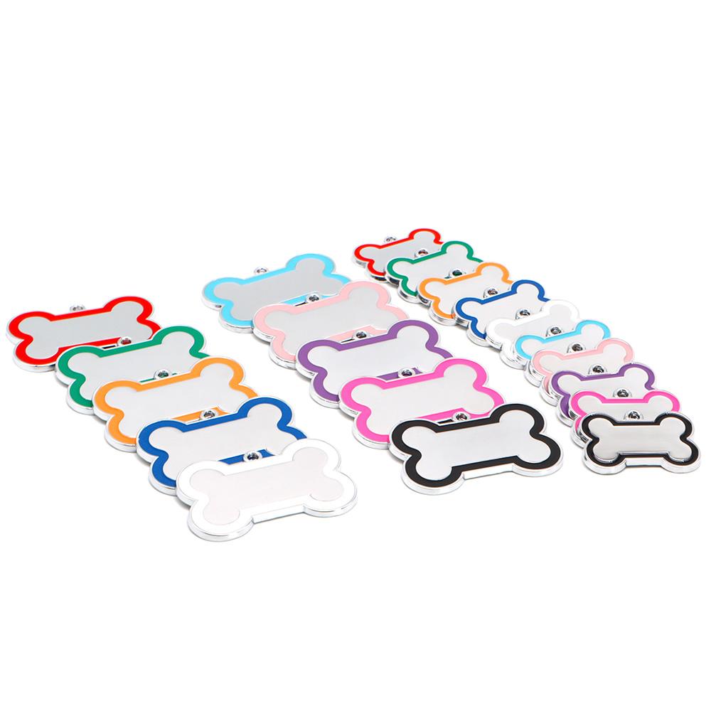 Wholesale 20Pcs Bone Dog ID Tag For Dogs Anti-lost Dog Tag Engraved Pet Name Phone Number ID Tags NamePlate Pendant