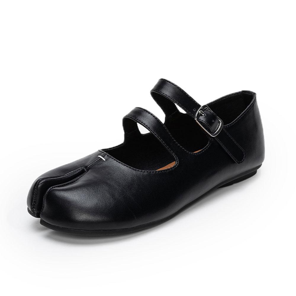 2024 летние женские туфли с раздельным носком, модная черная удобная прогулочная обувь на плоской подошве Мэри Джейн, обувь высокого качества