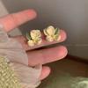 Свежий Сад Сказочная Гардения Цветок Нишевый Дизайн Элегантные Серьги-Гвоздики Для Женщин