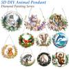 5D DIY Diamond Painting Pendant Dolphin Elephant Fox Wolf Cat Tiger Double Sided Special Shape DIY Diamond Art Pendant Kit