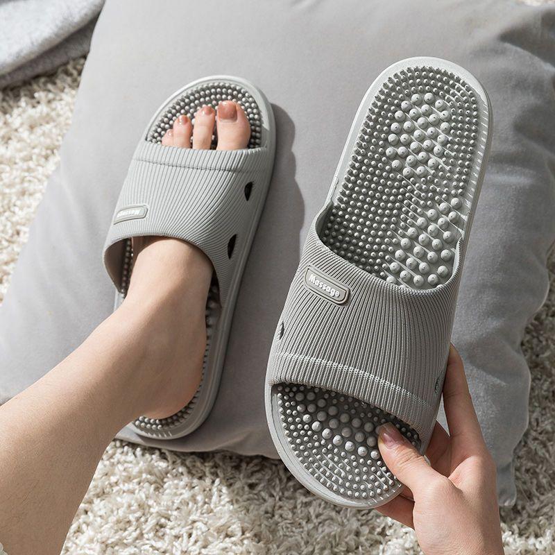 Massage Slippers for Men's New Anti-skid Home Soft Soled Bathroom Comfortable Bathing Cool Slippers for Men's Summer