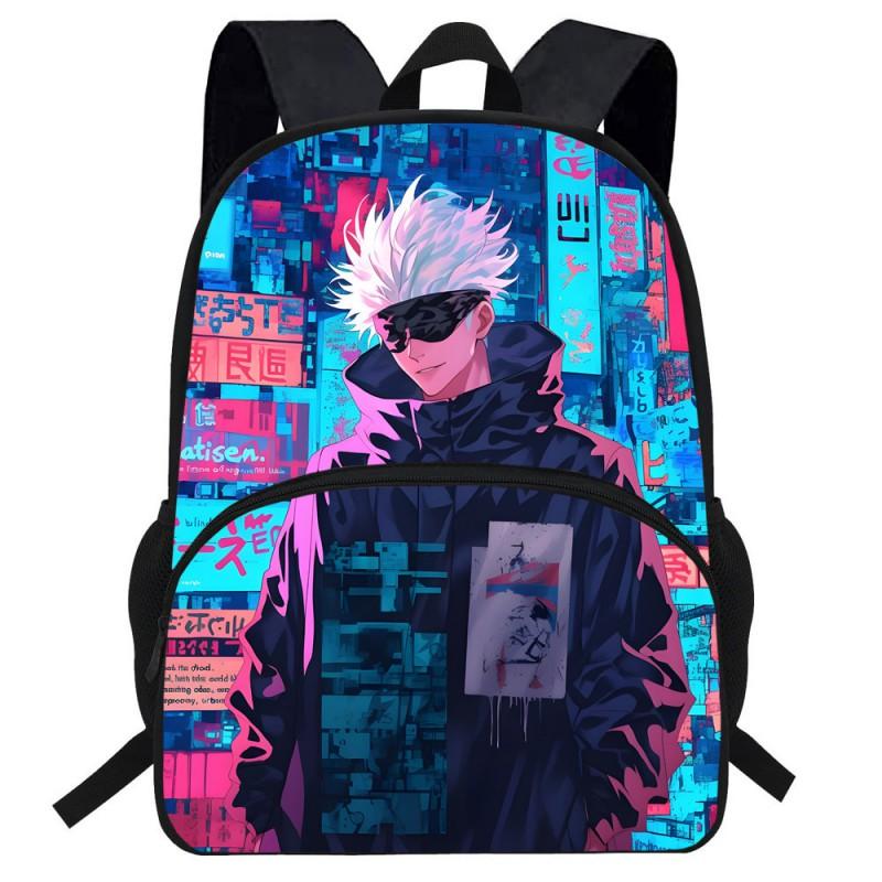 Kids Backpack School Use Anime Cartoon Design Large Capacity Oxford Fabric Bag With Ergonomic Back Support