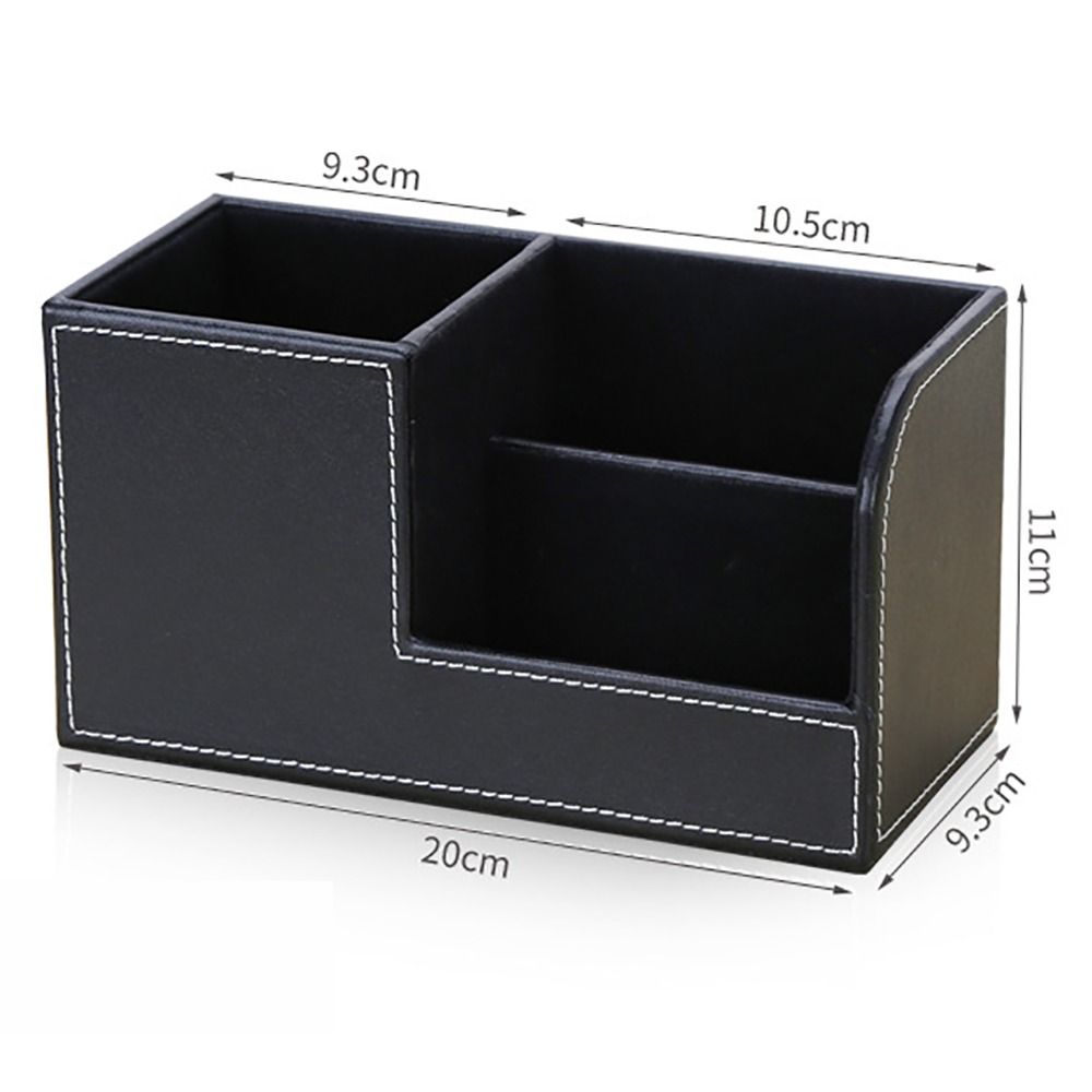 Leather Makeup Brush Holder Stationery Storage Pen Container Light Luxury Brush Pot