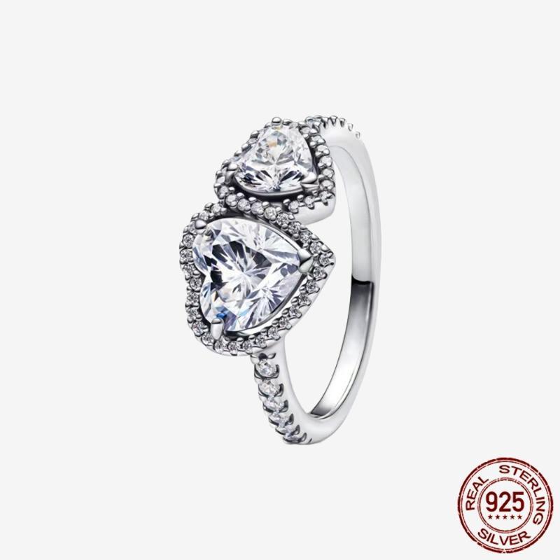 925 Sterling Silver Open Ring Style Paved Heart Butterfly Flower Colorful Gemstone Ring For Women Daily Wear Jewelry Gift 2026