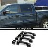 For - Dodge Ram 1500 1500 ABS Gloss Black Door Handle Decor Cover Trim8*