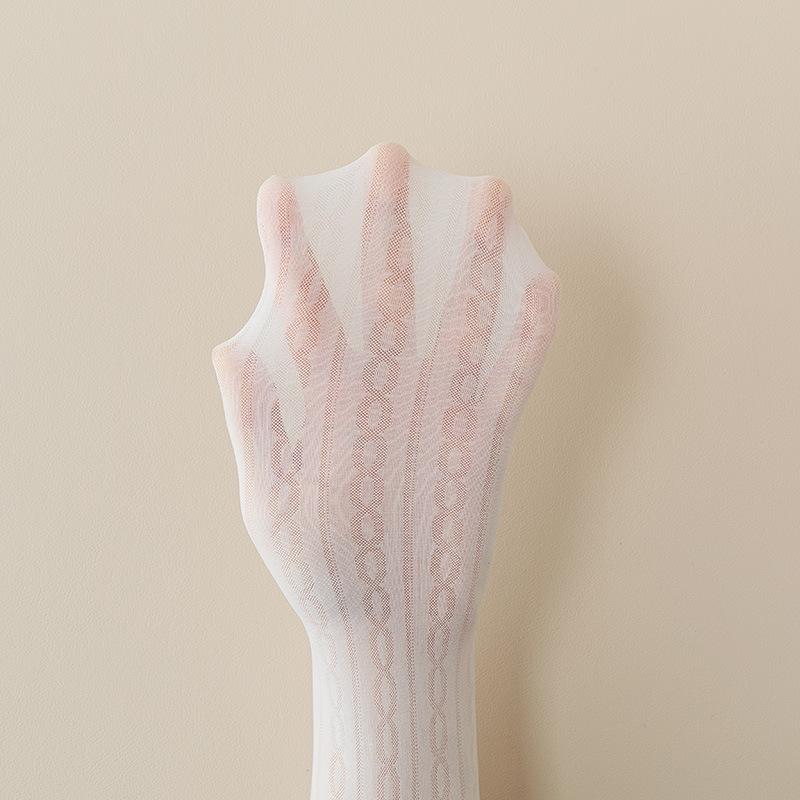 Girls Long Socks Stockings Women College Style Plaid Knee Socks Women Ultra-thin Transparent Crystal Silk Socks Stockings Sox