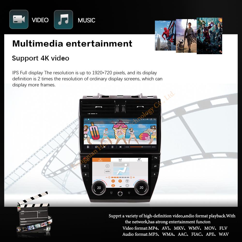 12,3 дюйма Для Land Rover Freelander 2 2007-2015 Android12 Автомобильный мультимедийный плеер GPS Навигация Радио 8+128 ГБ CarPlay 4G AC экран