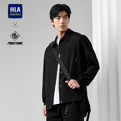 Мужская куртка HLA POWER YOUNG в клетку с лацканами