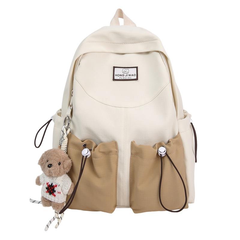 Schoolbag color matching student schoolbag travel large capacity backpack cute simple casual high school student laptop bag