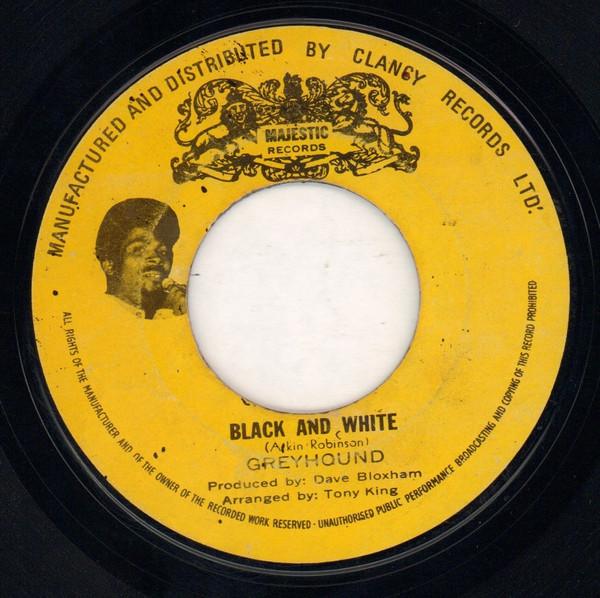 7-дюймовая пластинка GREYHOUND Черно-белая Песок в ботинке НЕТ Majestic Record 1971 Ямайка Регги Ска Даб Б/у