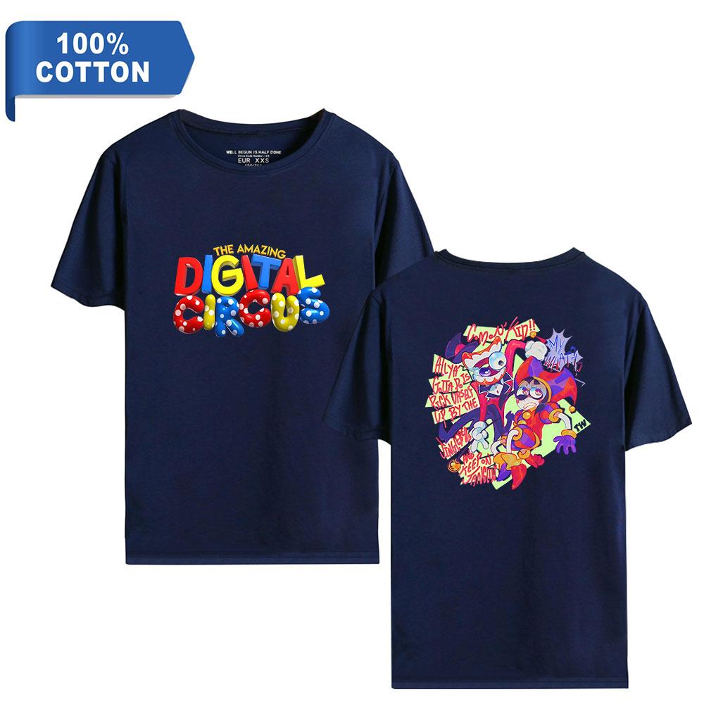 ГОРЯЧАЯ мода для любителей аниме The Amazing Digital Circus, женские и мужские повседневные футболки с короткими рукавами и графическим принтом