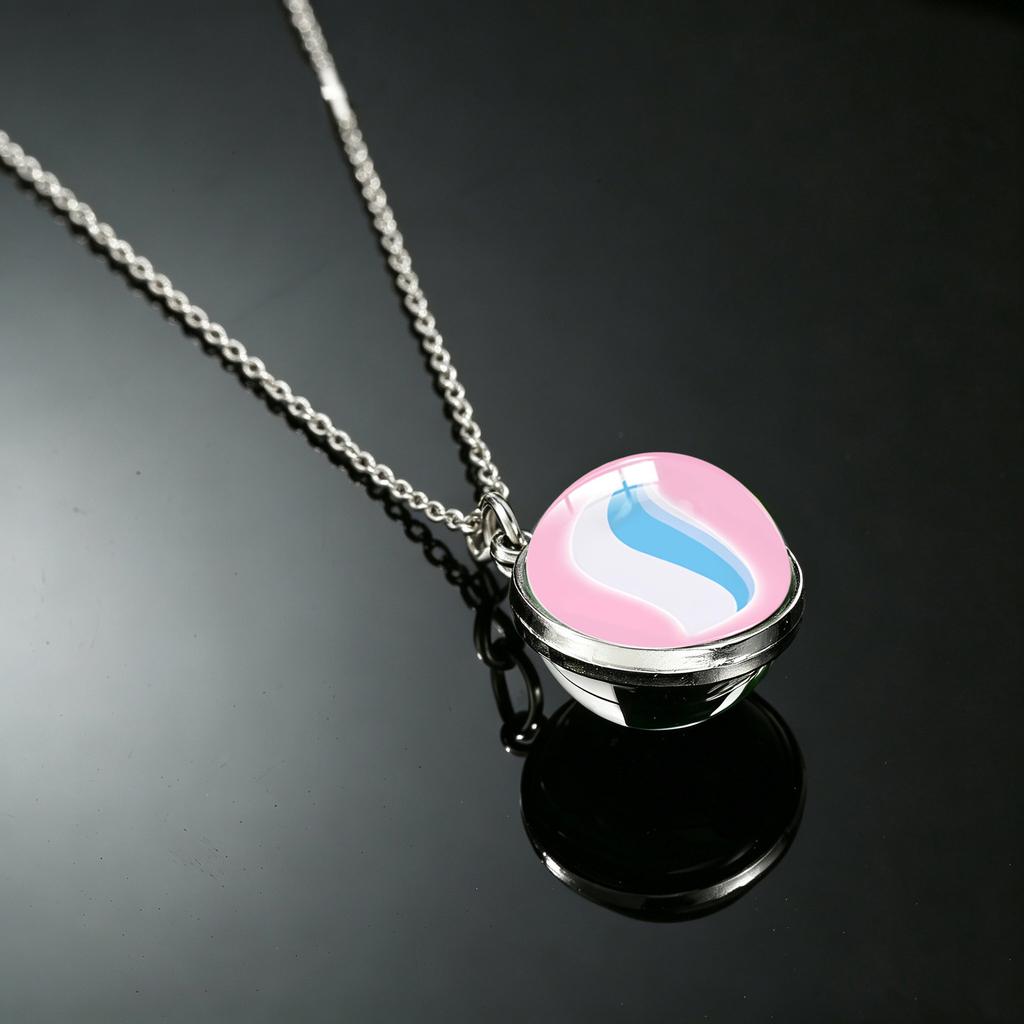 1Pc Pokemon Evolution Stone Double Sided Ball Necklace, Anime Game Choker for Men Women