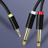 2 In 1 3.5mm To Dual 6.5mm Audio Cable Dual Channel Mixing Console Sound Cable  For Laptop PC Phone