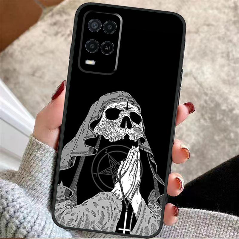 Horror Manga Style Case For Oppo A40 A16 A76 A96 A60 A98 A58 A78 A18 A38 A80 A77 A57 A17 A74 A54 A94 A15 A5 Pro