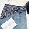 Imitation Silk Waist Scarf Retro Belt Scarf Literary Triangle Scarf  Women