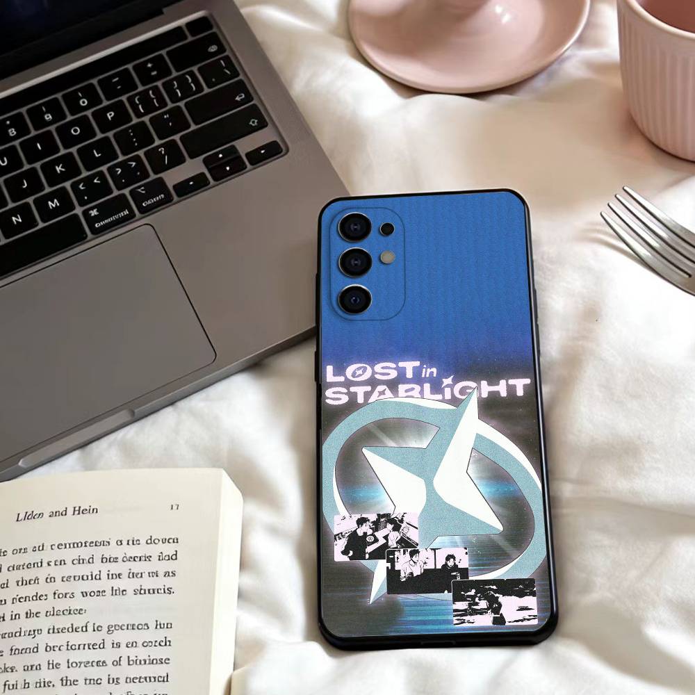 L-Lost in Starlight Phone Case For Samsung S25,24,23,22,30,21,10,9,Ultra,Plus,Lite,FE,4,5 G Soft Black Case