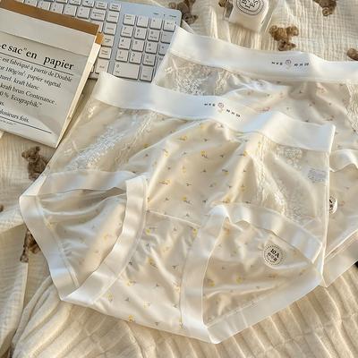 Большие размеры женские трусики Ice Silk Non Trace удобные дышащие 10A антибактериальные хлопковые с удлиненным шаговым швом