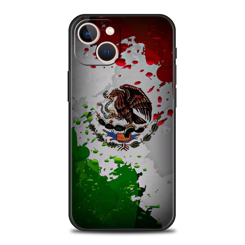 Роскошный мягкий чехол из ТПУ для iPhone 17 Air 16E 16 11 15 14 Pro MAX 12 13 7 8 Plus X XR XS SE 2022 Чехол с флагом Мексики