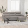 VidaXL 3-seater Sofa with Footrest Taupe 180 Cm Fabric, Sofa, Sofa with Footrest, Three-seater Sofa, Sofa 3201080