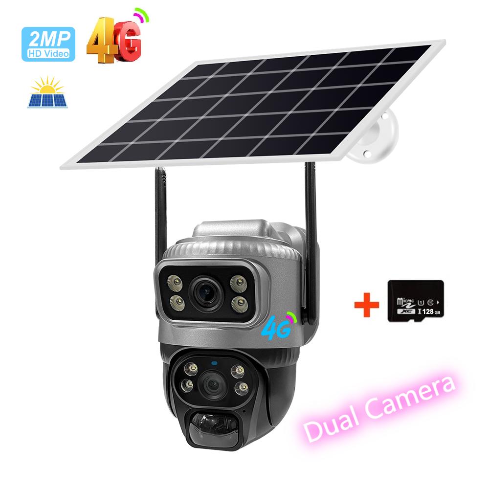 Камера видеонаблюдения на солнечной батарее, Водонепроницаемая IP-сетевая камера, Беспроводной Smart CCTV-видеорегистратор WIFI/4G