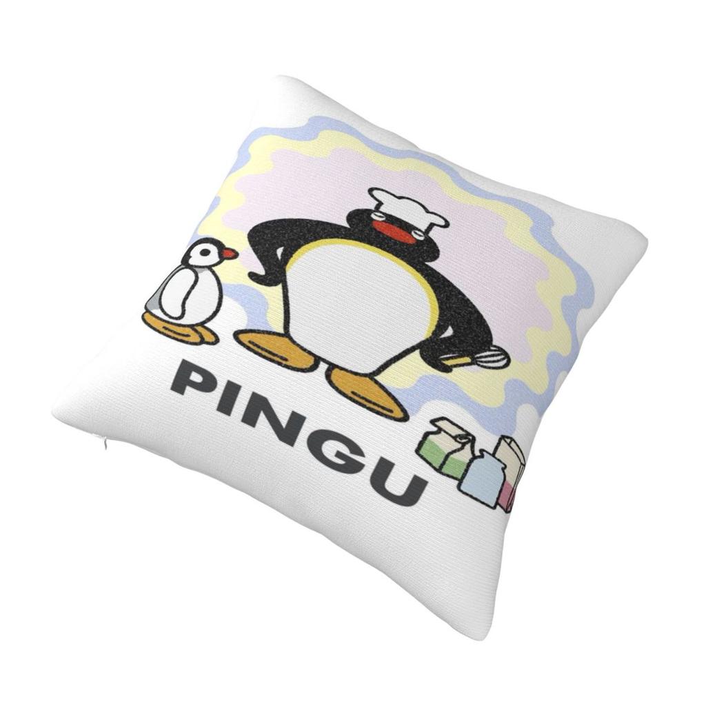 Pingus Cartoon Penguin Printed Pillowcases Cushion Cover Pillow Covers Soft And Sweet Seat Decor Square Multiple Sizes