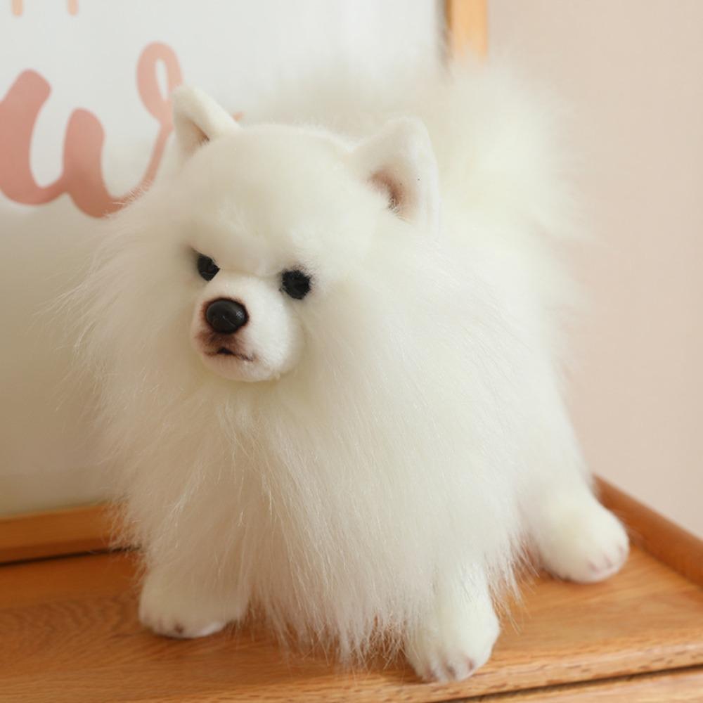 Real Life Pomeranian Plush Toy Stuffed Animals Stuffed Puppy Doll  Kids Girls